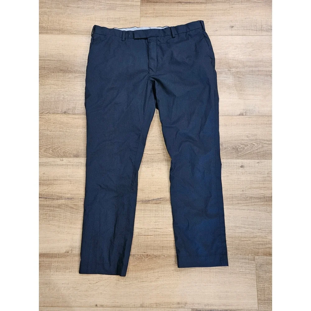 Polo Ralph Lauren Men's Slim Fit Pants 38x30 Navy Stretch Textured Chino